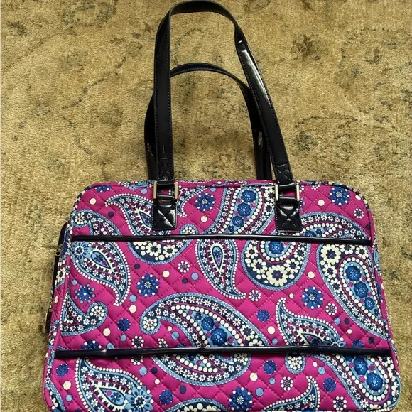 Vera Bradley Attaché Travel Companion Luggage Bag Boysenberry - Picture 5 of 12